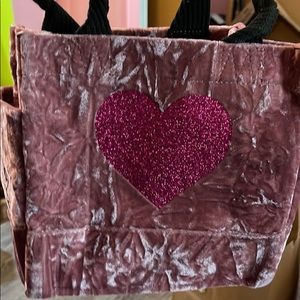 Quilted Koala 🐨 Mini Vintage Pink ColorTote with Hot Pink Glitter Heart